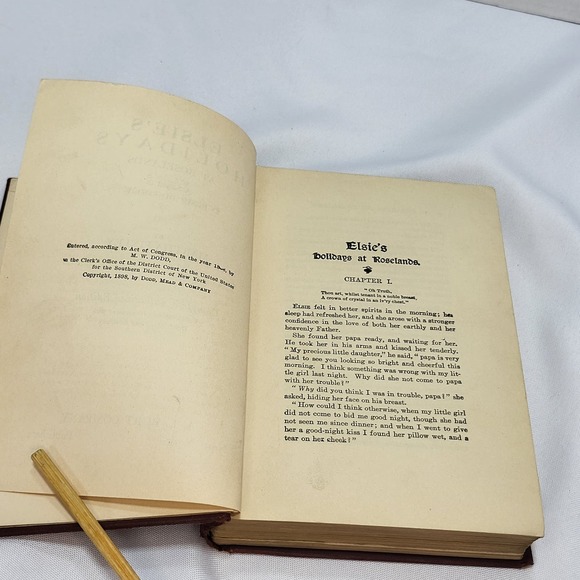 Elsie's Holidays at Roselands Martha Finley Vintage 1898 Hardcover Book - Picture 6 of 10